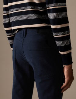 Italské kalhoty úzkého střihu s vysokým podílem bavlny