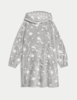 Fleece Star Print Oversized Lounge Hoodie