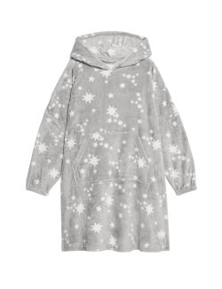 Fleece Star Print Oversized Lounge Hoodie