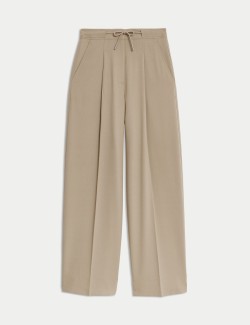 Drawstring Wide Leg Trousers