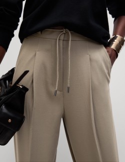 Drawstring Wide Leg Trousers