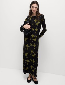 Jersey Floral Midaxi Column Dress