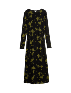 Jersey Floral Midaxi Column Dress