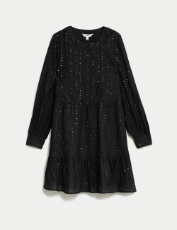 Lyocell Rich Sequin Mini Waisted Dress