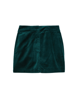 Velvet Mini A-Line Skirt