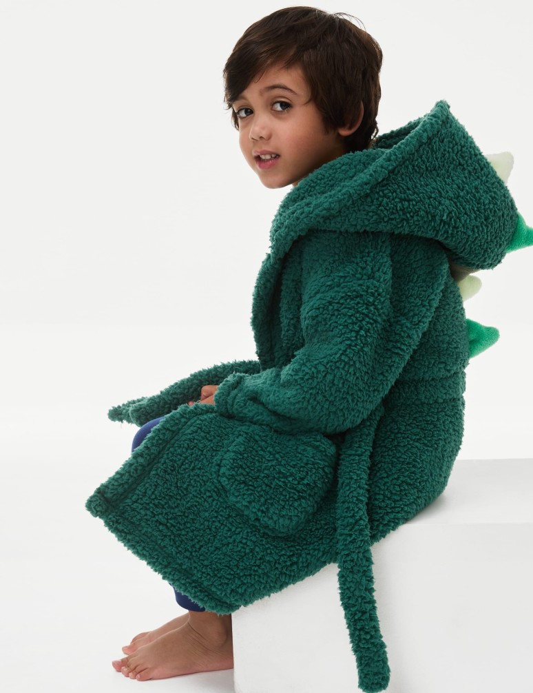 Dinosaur Hooded Dressing Gown (1-8 Yrs)