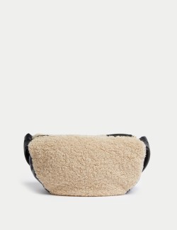 Faux Shearling Cross Body Bag