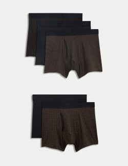 5pk Microskin Monochrome Geometric Trunks