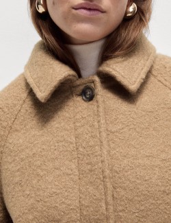 Textured Collared Short Coat