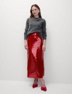 Sequin Midaxi Pencil Skirt