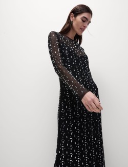 Embellished Midaxi Column Dress