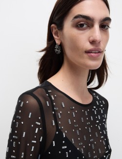 Embellished Midaxi Column Dress