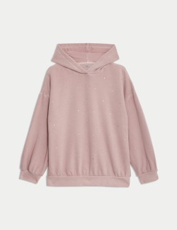 Cotton Rich Diamante Gem Hoodie (6-16 Yrs)