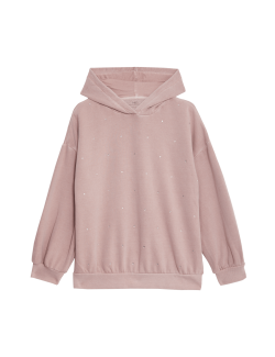 Cotton Rich Diamante Gem Hoodie (6-16 Yrs)