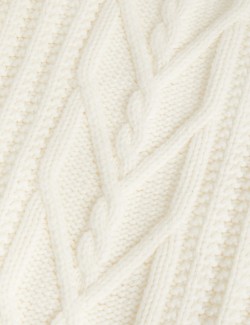 Pure Lambswool Textured Cable Knit Jumper