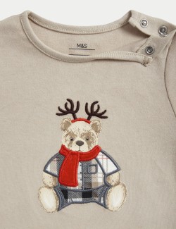 Kids' Spencer Bear™ Family Christmas Sleepsuit (6½lbs-3 Yrs)