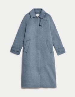 Pure Wool Longline Trench Coat