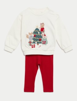 Cotton Rich Christmas Outfit (0-3 Yrs)