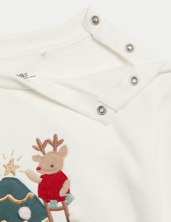 Cotton Rich Christmas Outfit (0-3 Yrs)