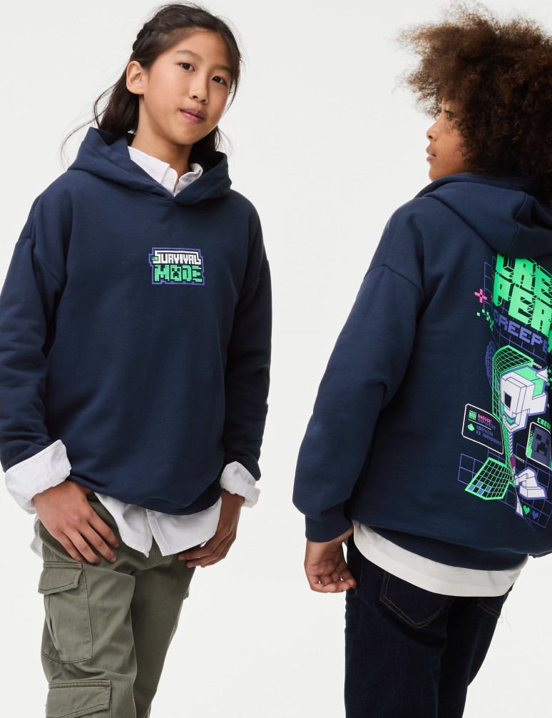 Cotton Rich Minecraft™ Hoodie (6-16 Yrs)