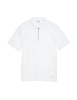 Pure Supima® Cotton Half Zip Polo Shirt