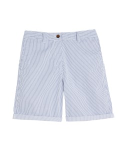 Cotton Rich Striped Tea Dyed Chino Shorts