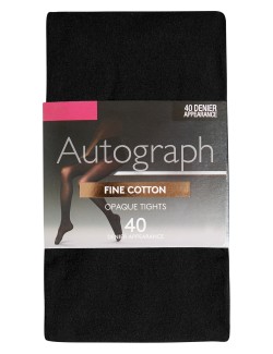 40 Denier Fine Cotton Opaque Tights