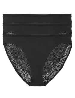 3pk Body Soft™ High Leg Knickers