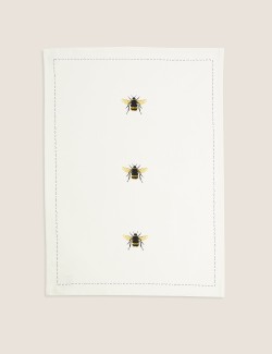 Set of 3 Pure Cotton Bee Tea Towels