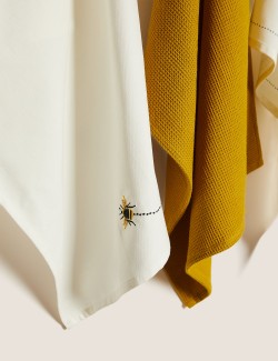 Set of 3 Pure Cotton Bee Tea Towels