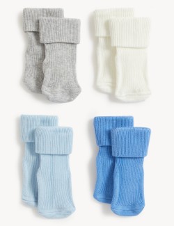 4pk Cotton Rich Baby Socks