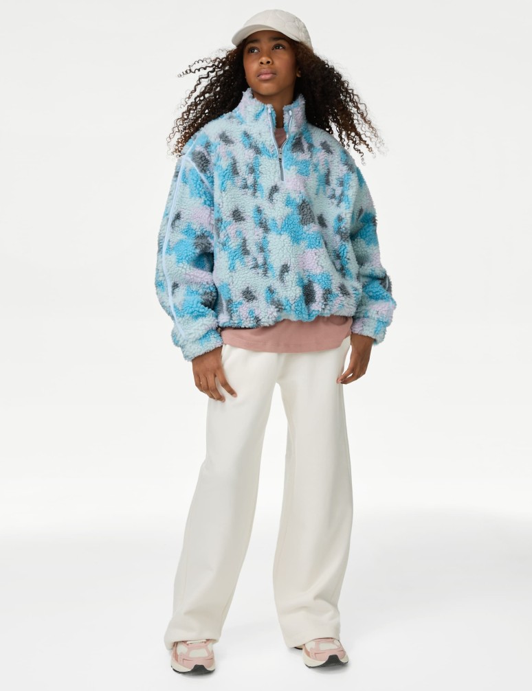 Print Fleece Cropped Top (6-16 Yrs)