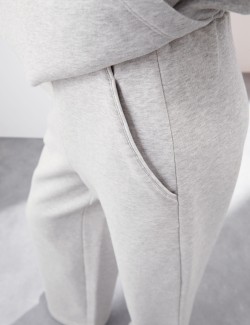 Cotton Blend Wide Leg Joggers