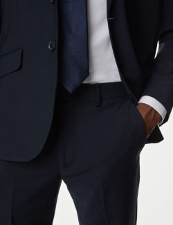 Tailored Fit Wool Blend Trousers