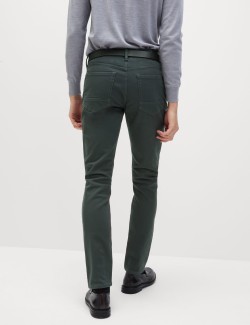 Strečové džíny úzkého střihu s 360 pružností