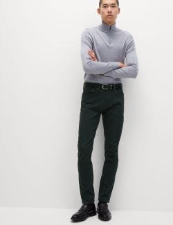 Strečové džíny úzkého střihu s 360 pružností