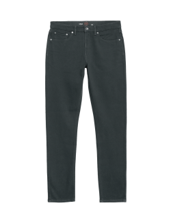 Strečové džíny úzkého střihu s 360 pružností