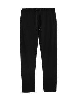 Tepláky s rovnými nohavicemi, stahovací šňůrkou a vysokým podílem bavlny