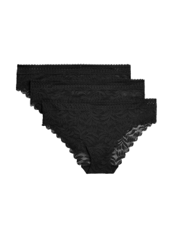 Brazilské kalhotky Flexifit™ s krajkou, 3 ks v balení