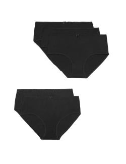 Midi kalhotky z bavlny s lycrou®, 5 ks v balení