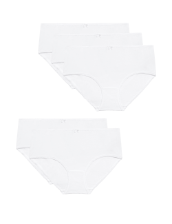 Midi kalhotky z bavlny s lycrou®, 5 ks v balení