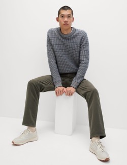 Italské moleskinové kalhoty rovného střihu, 5 kapes