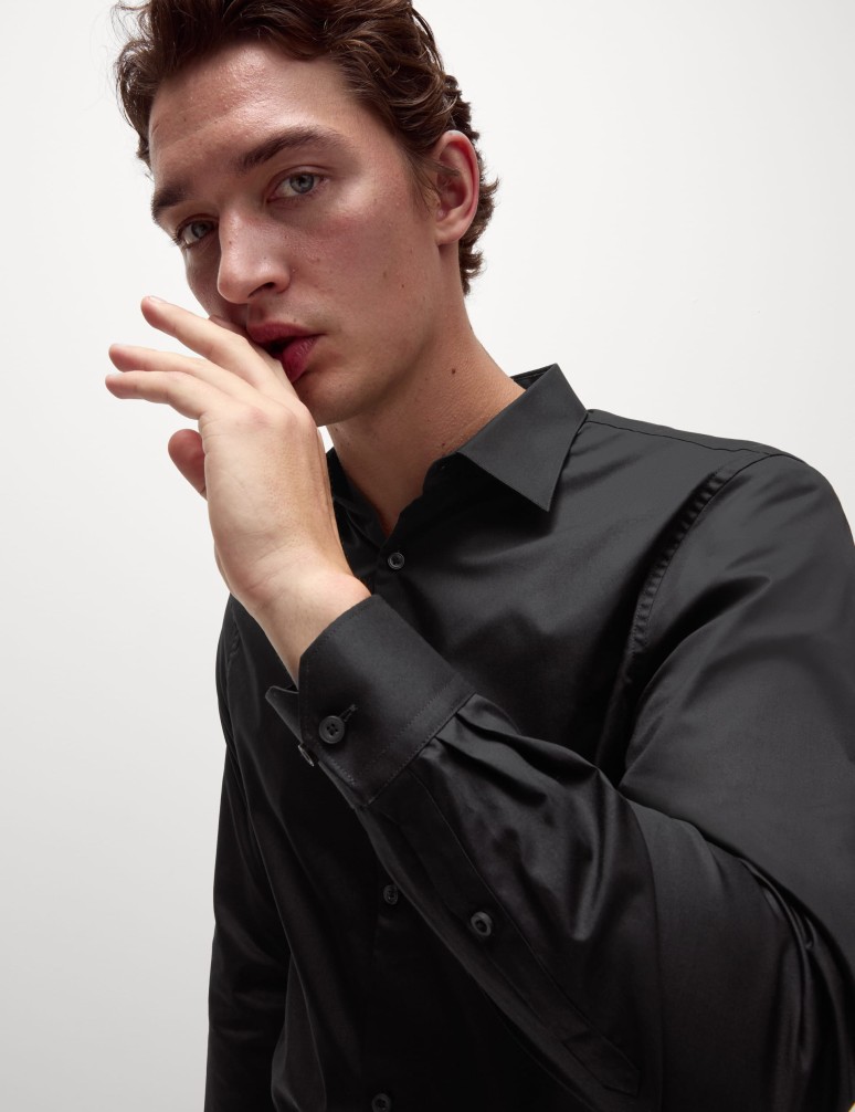 Košile z čisté bavlny, normální střih, snadné žehlení