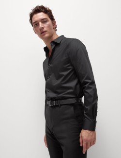 Košile z čisté bavlny, normální střih, snadné žehlení