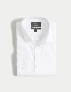 Regular Fit Non Iron Pure Cotton Textured Shirt