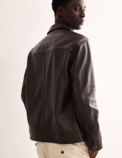 Leather Harrington Jacket