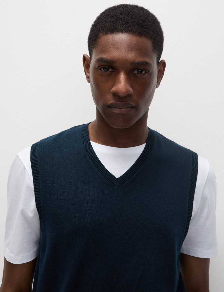 Čistě bavlněný svetr bez rukávů