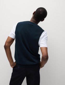 Čistě bavlněný svetr bez rukávů