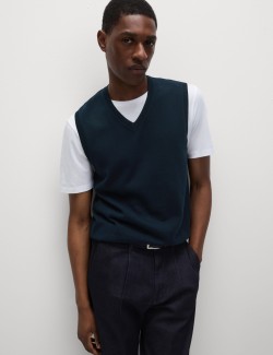 Čistě bavlněný svetr bez rukávů