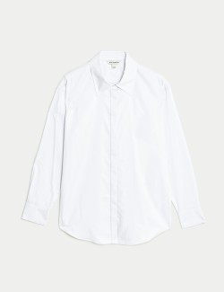 Pure Cotton Collared Relaxed Shirt